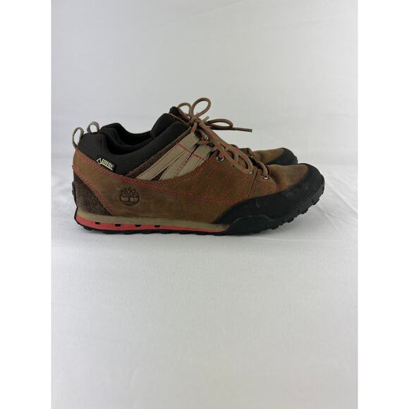 Timberland Gore-Tex Ortholite Trail Walking Sneakers Brown Suede Women’s 7.5 - Picture 1 of 14
